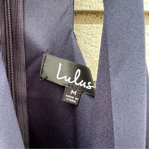 NWT Lulu’s Glamorous Grace Navy Blue Skater Dress - Picture 8 of 12